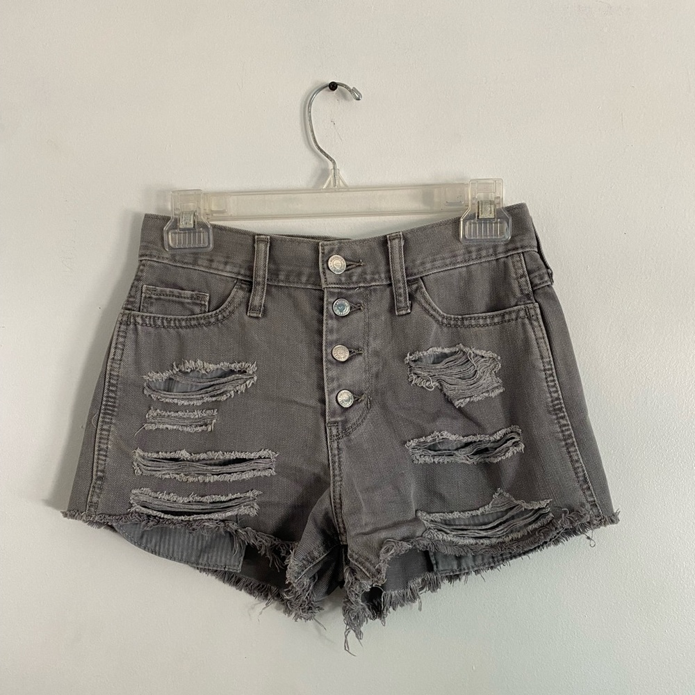 Hollister shorts, size 1 w25 , gray, stripped pockets
